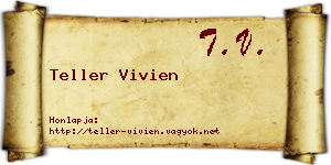 Teller Vivien névjegykártya